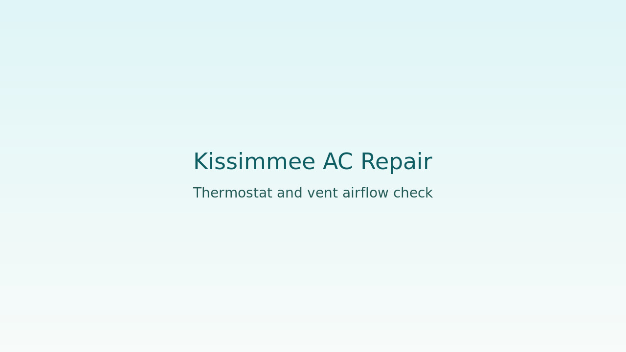 Living room AC vent and thermostat in a Kissimmee home