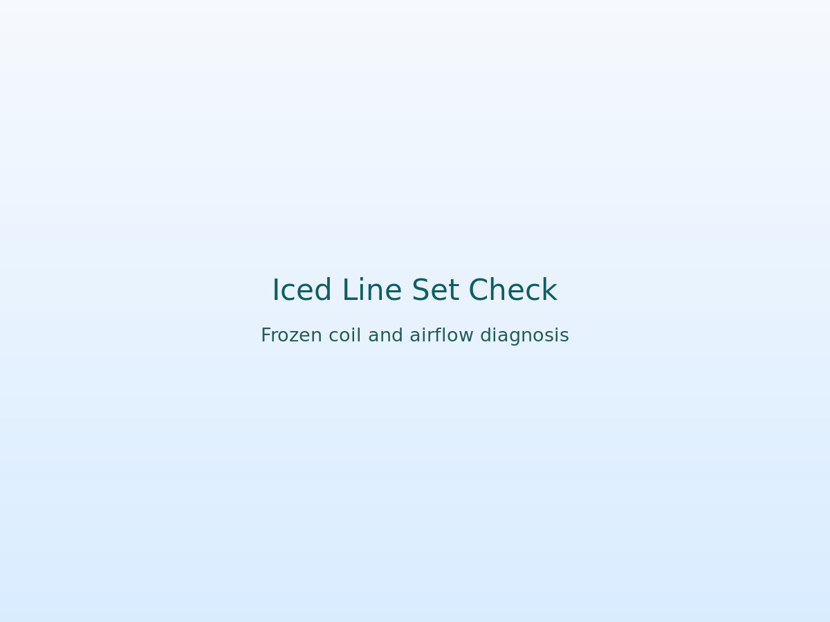 Ice forming on an AC refrigerant line